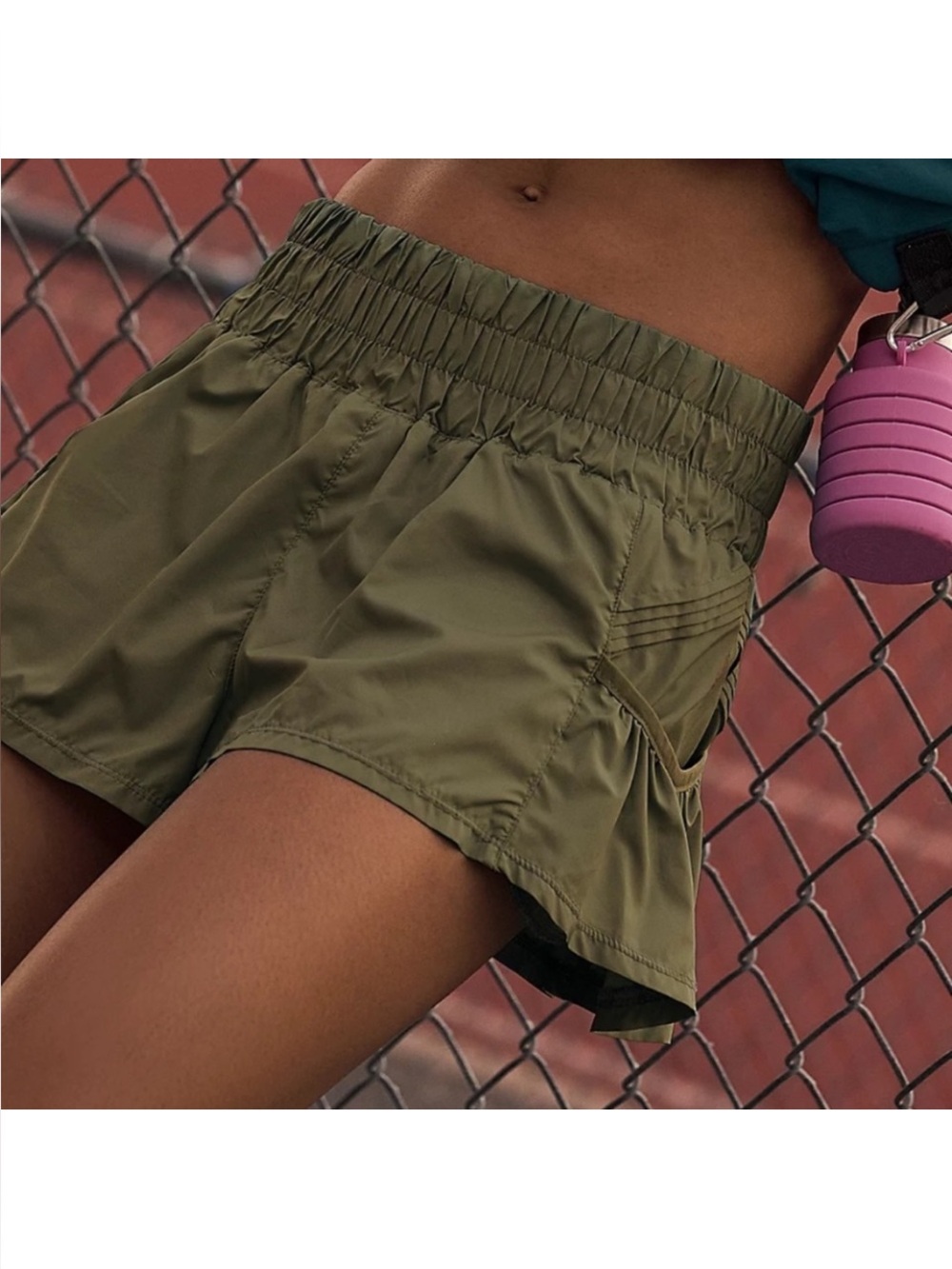 FP Movement Get Your Flirt On Shorts army Green Size Small